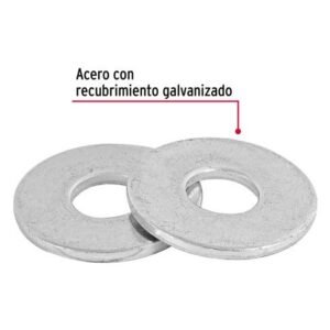 Bolsa de 1 kilo arandelas planas galvanizadas 3/8', FIERO