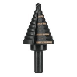 Broca escalonada óxido negro 10escalones 1/4 a 1-3/8',Truper