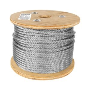 Metro de cable flexible 3/8' de acero 7x19 hilos, 75 m