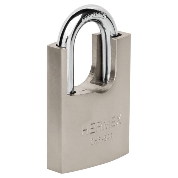 Candado de hierro 50 mm con coraza, llave de disco, HERMEX