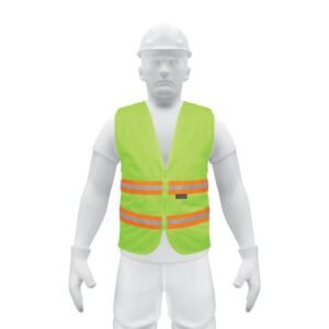 Chaleco de seguridad amarillo alta visibilidad con cierre