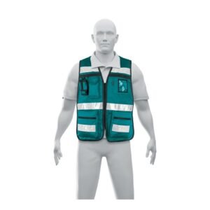 Chaleco brigadista con cintas reflejantes, color verde