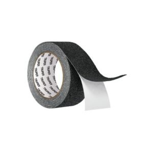 Rollo de 5 m de cinta antiderrapante negra 50mm con abrasivo