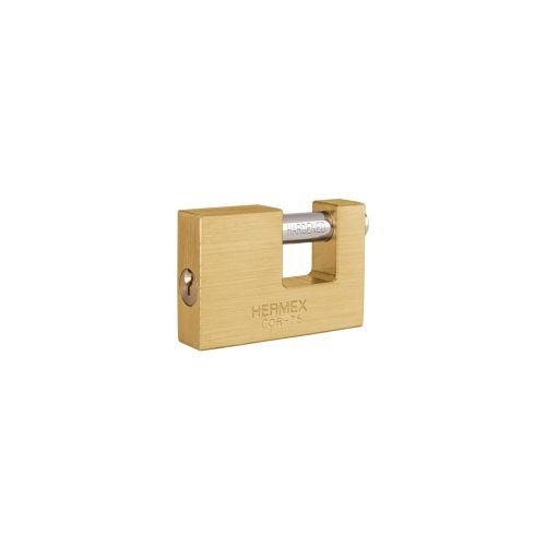 Candado antipalanca, 75mm, cuerpo de latón llave tradicional
