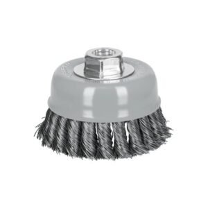 Carda copa 4' alambre trenzado grueso, Multi-rosca, TRUPER