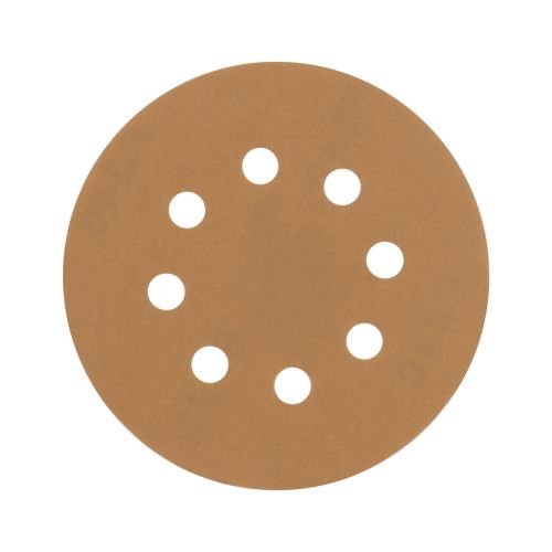 Paquete con 5 discos de lija 5' grano 180, 8 perforaciones