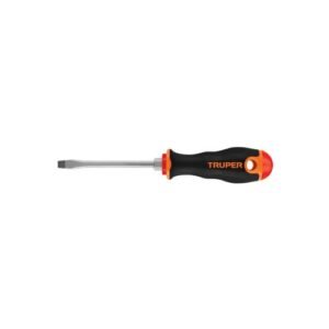 Desarmador plano 1/4' x 4' mango Comfort Grip, TRUPER