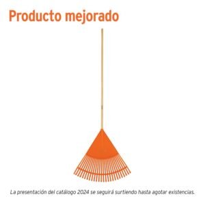 Escoba plástica para jardín, flexible, 26 dientes, mango 48'