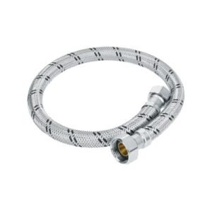 Manguera para boiler, acero inox. 1/2'H x 3/4'H, 60 cm