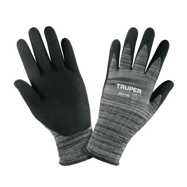 Guantes de nylon recubiertos de nitrilo arenoso, TRUPER