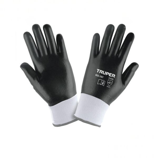 Guantes de poliéster recubiertos de nitrilo, TRUPER