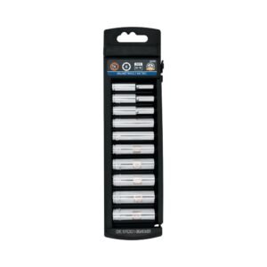 Juego de 10 dados largos cuadro 1/4' mm, TRUPER