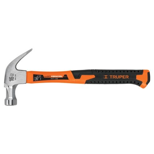 Martillo 16 oz uña curva, mango fibra de vidrio, TRUPER