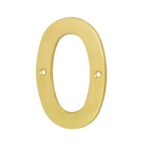 Número 0 de latón sólido 4', latón brillante, HERMEX