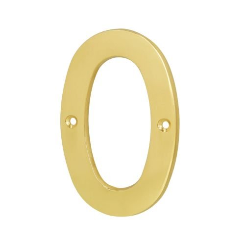 Número 0 de latón sólido 4', latón brillante, HERMEX