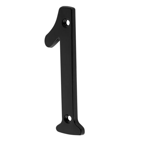 Número 1 de latón sólido 4', negro, HERMEX