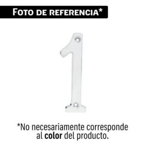 Número 1 de latón sólido 4', níquel satín, HERMEX