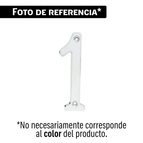 Número 1 de latón sólido 4', níquel satín, HERMEX
