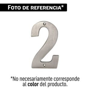 Número 2 de latón sólido 4', níquel satín, HERMEX