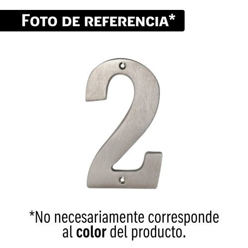 Número 2 de latón sólido 4', níquel satín, HERMEX