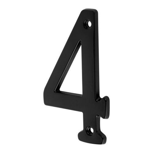 Número 4 de latón sólido 4', negro, HERMEX