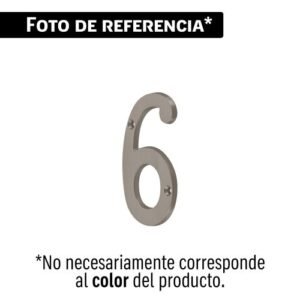 Número 6 de latón sólido 4', níquel satín, HERMEX