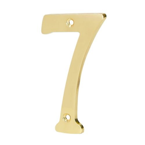 Número 7 de latón sólido 4', latón brillante, HERMEX