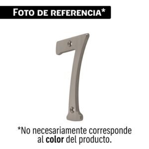 Número 7 de latón sólido 4', níquel satín, HERMEX