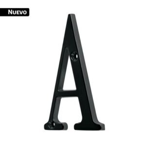 Letra A de latón sólido 4', negro, HERMEX