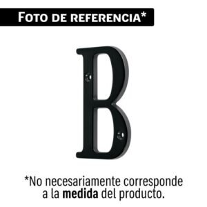 Letra B de latón sólido 4', negro, HERMEX