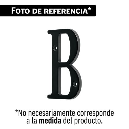 Letra B de latón sólido 4', negro, HERMEX