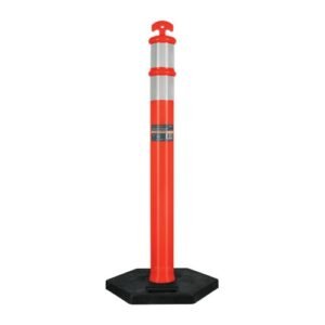 Poste delimitador de 115 cm de alto con base y reflejante