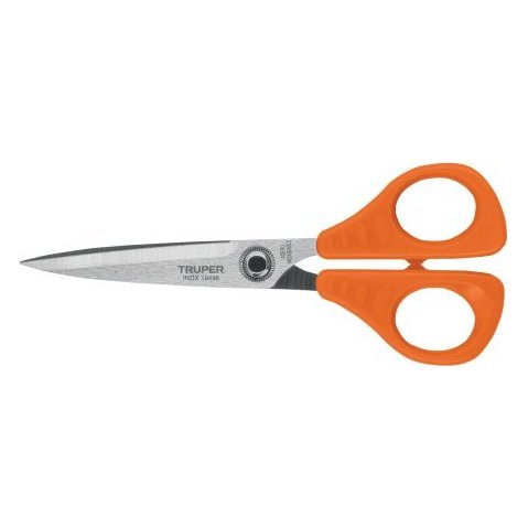Tijera 6-1/2' para oficina, de acero inoxidable, TRUPER