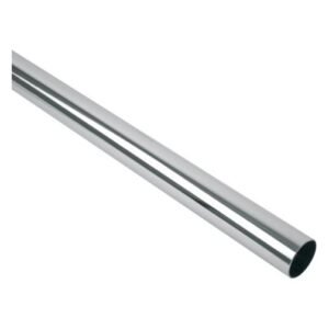 Tubo redondo para clóset, 3.0 m, acero cromado, HERMEX