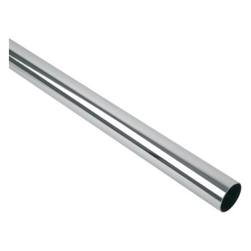 Tubo redondo para clóset, 3.0 m, acero cromado, HERMEX