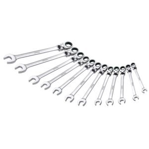Juego de 12 Llaves Combinadas Pulido Espejo Flexibles de Matraca Spline Métricas Urrea