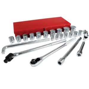 Juego de Dados y Accesorios Cuadro de 3/4" en Pulgadas, 24 Piezas Urrea