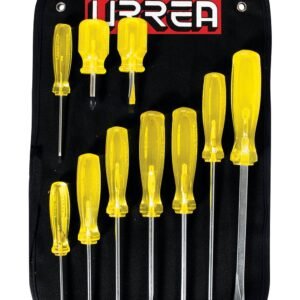 Juego de 10 Destornilladores con Mango Ámbar, Combinados Urrea
